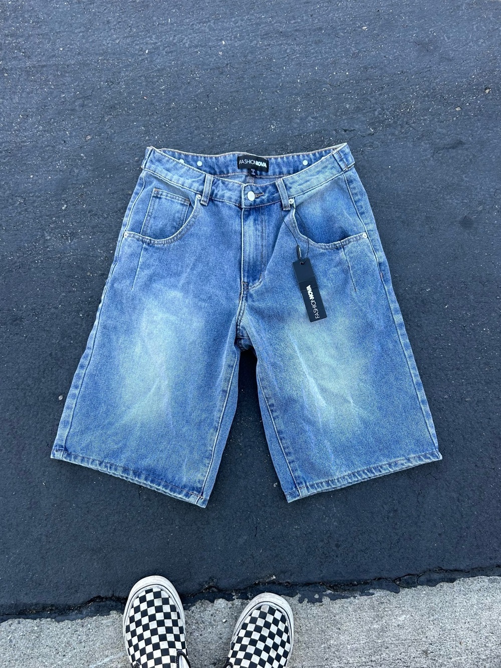 Fashion Nova Jorts Jean Denim Streetwear New